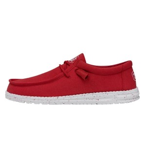 Red Hey Dude Wally Slub Canvas | PIBT58369