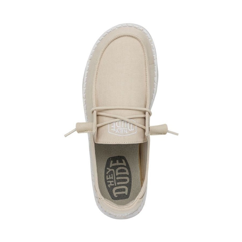 Beige Hey Dude Wendy Slub Canvas | LANR97241