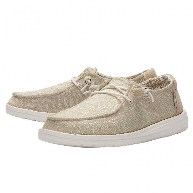 Beige Hey Dude Wendy Stretch | FJHX37156