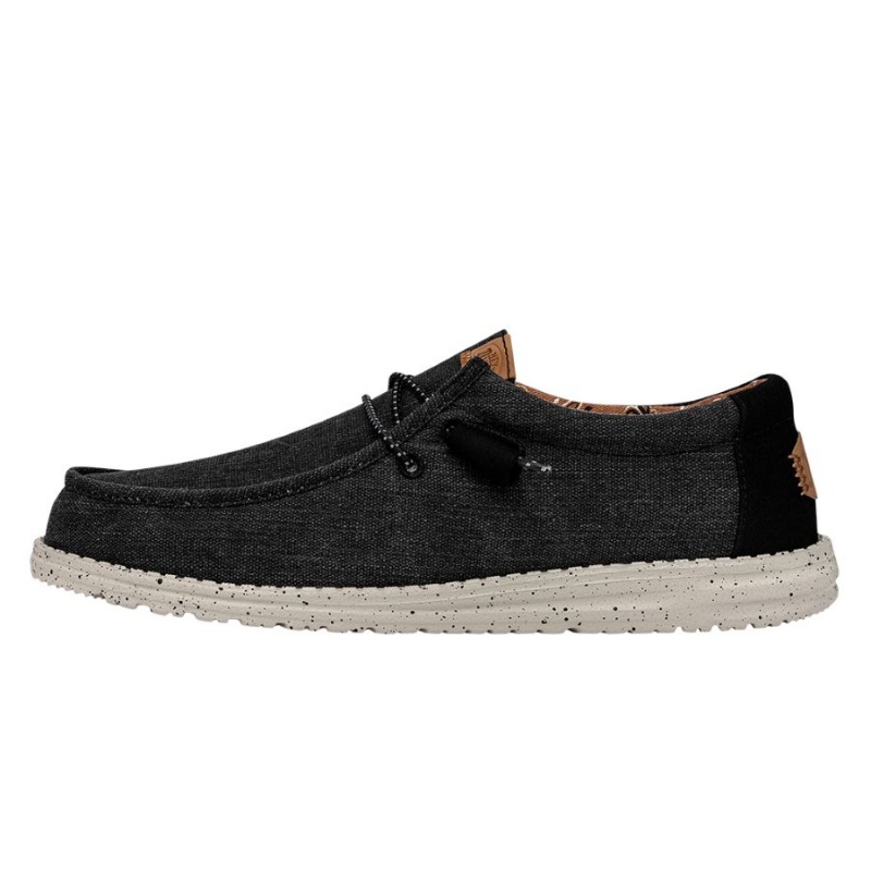 Black Hey Dude Wally Washed Canvas | LBGR50316