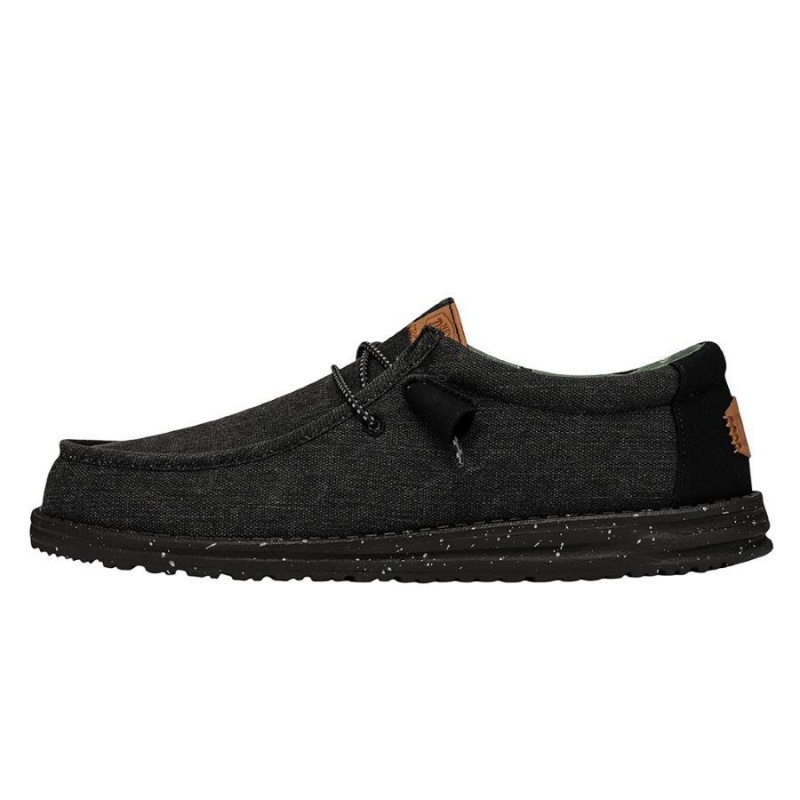 Black Hey Dude Wally Washed Canvas | LBGR50316