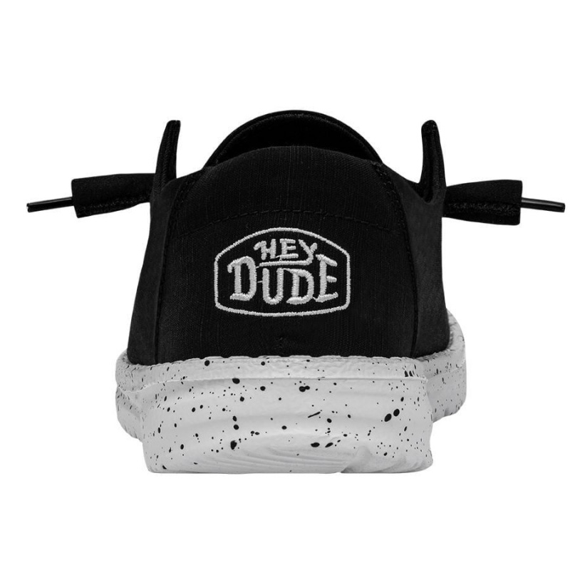 Black Hey Dude Wendy Slub Canvas | ONRW83657