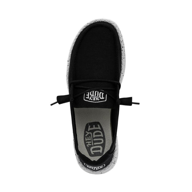 Black Hey Dude Wendy Slub Canvas | ONRW83657