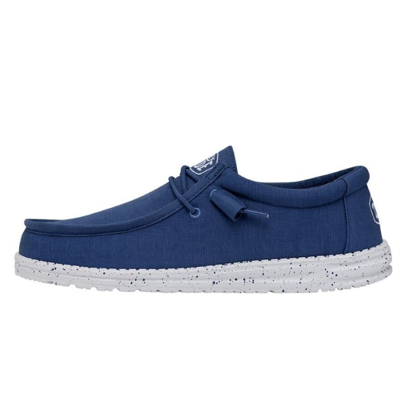 Blue Hey Dude Wally Slub Canvas | XOMU47621