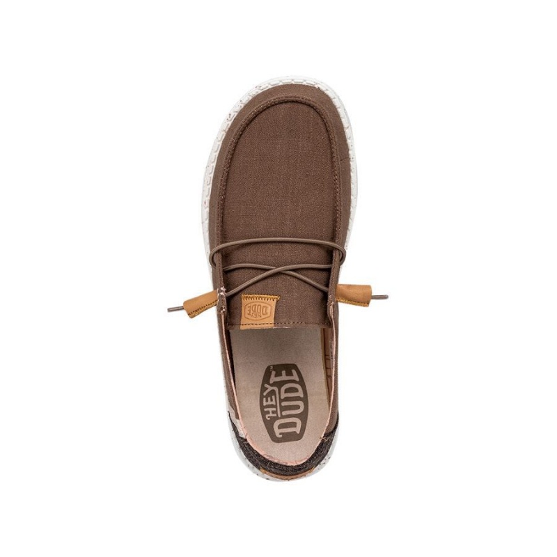 Brown Hey Dude Wendy Washed Canvas | BFGZ42965