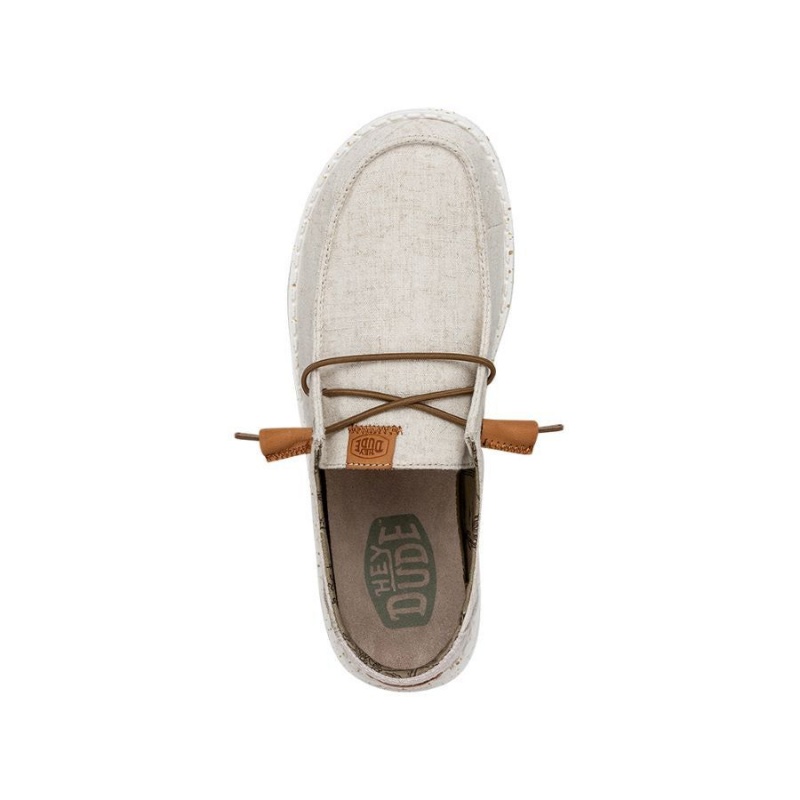 Cream Hey Dude Wendy Washed Canvas | BEHY40768