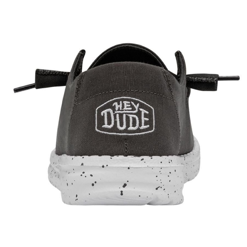 Dark Grey Hey Dude Wendy Slub Canvas | JAMN07843