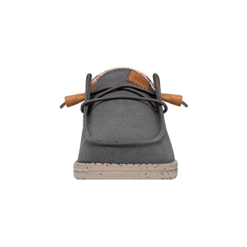 Grey Hey Dude Wendy Washed Canvas | HSXQ35097