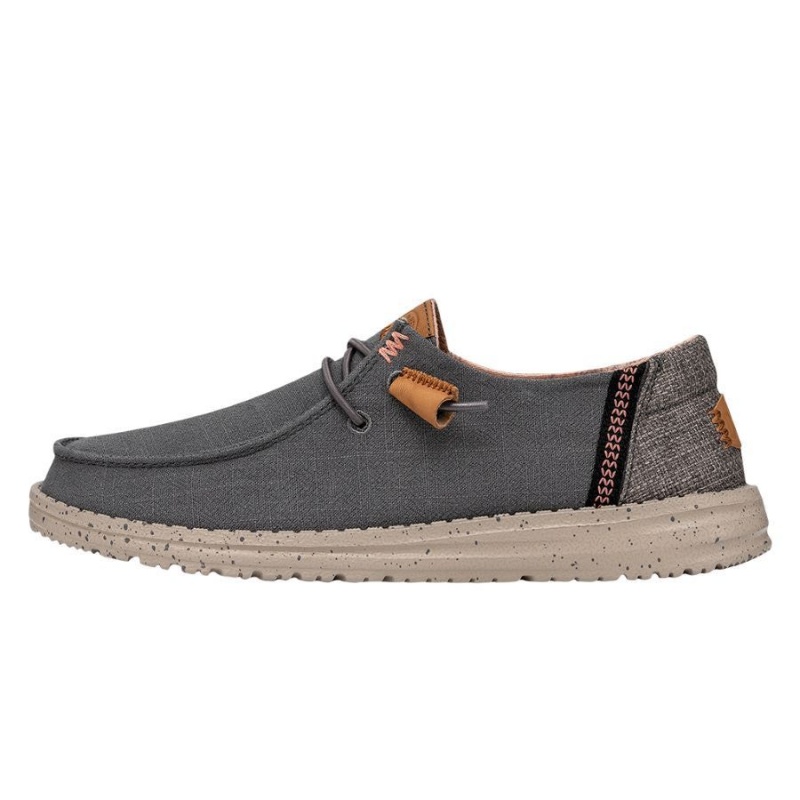 Grey Hey Dude Wendy Washed Canvas | HSXQ35097