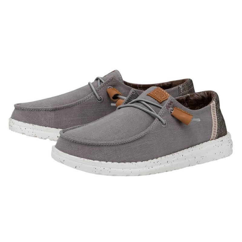 Grey Hey Dude Wendy Washed Canvas | JCWR13948