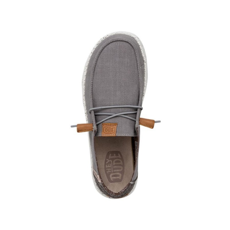 Grey Hey Dude Wendy Washed Canvas | JCWR13948