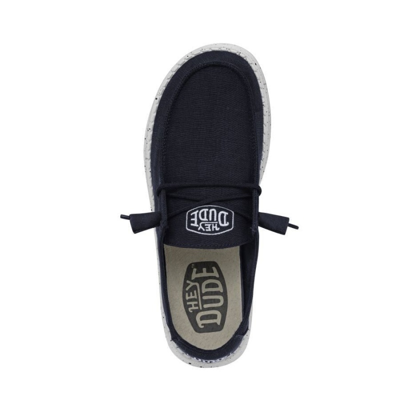 Navy Hey Dude Wendy Slub Canvas | KQAH98174