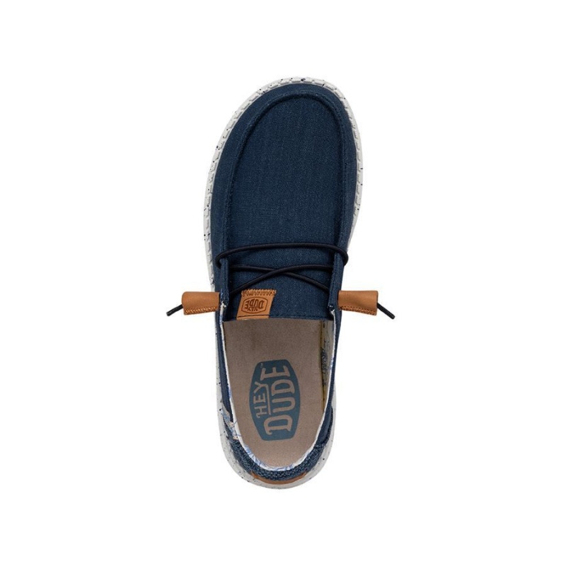 Navy Hey Dude Wendy Washed Canvas | JAGF27506