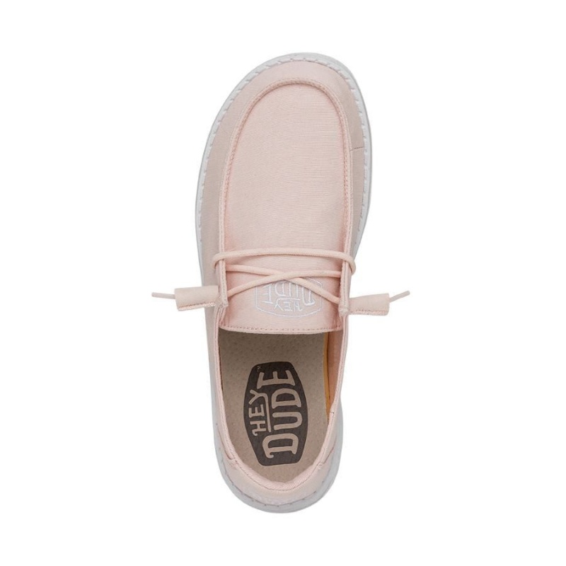 Pink Hey Dude Wendy Slub Canvas | DPRA94851