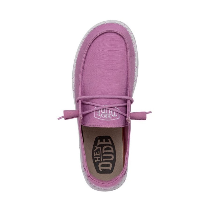 Purple Hey Dude Wendy Slub Canvas | FKGH14082