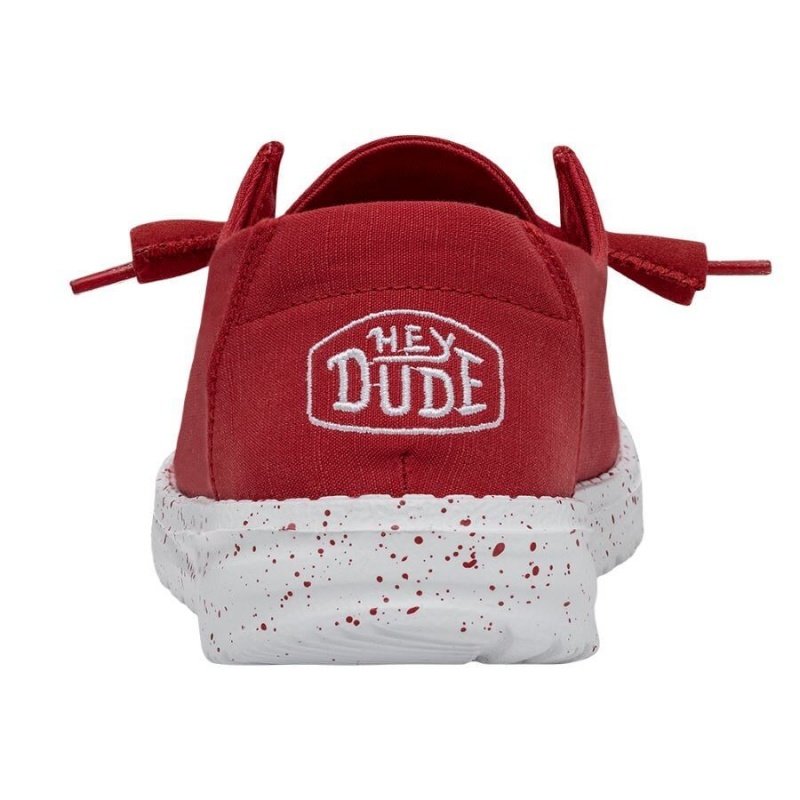 Red Hey Dude Wendy Slub Canvas | SPKH43586