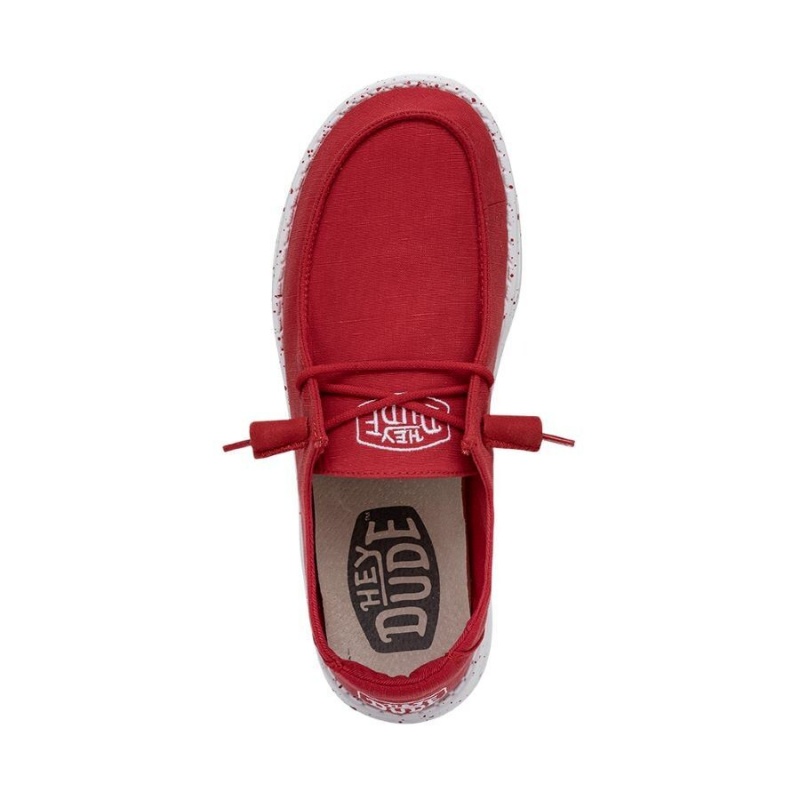 Red Hey Dude Wendy Slub Canvas | SPKH43586