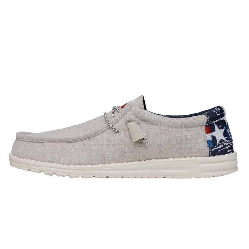 White Hey Dude Wally Texas Canvas | QGCD90516