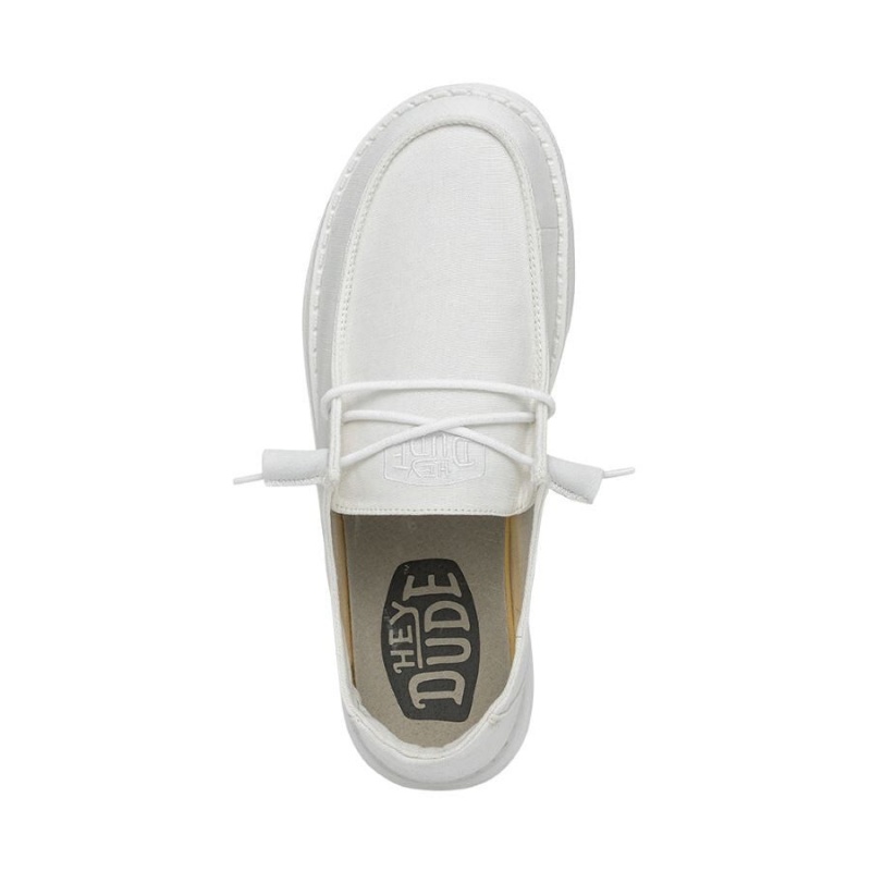 White Hey Dude Wendy Slub Canvas | QLNG36025