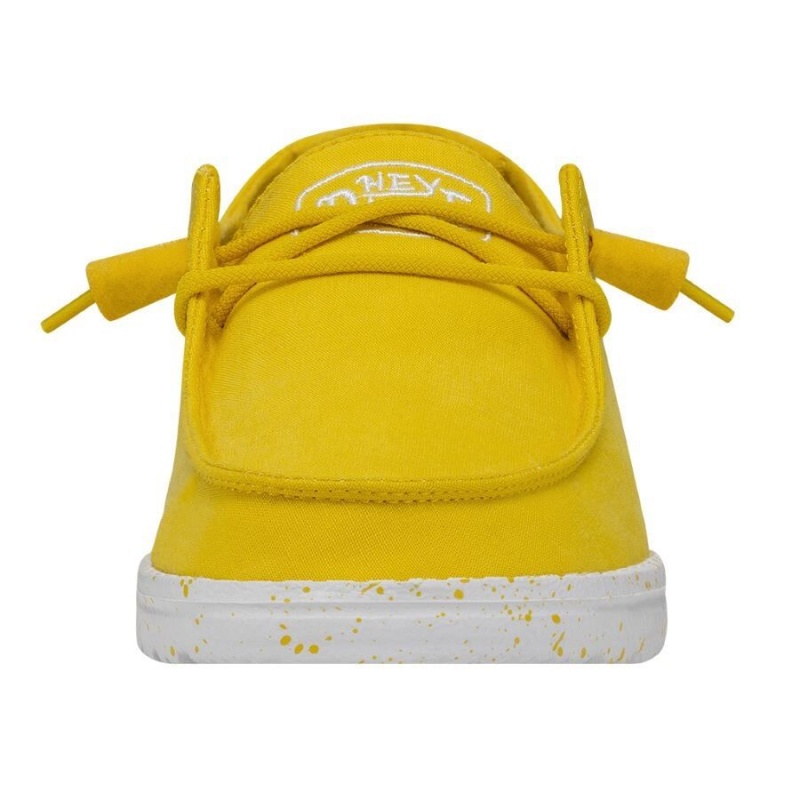 Yellow Hey Dude Wendy Slub Canvas | VDQN37268