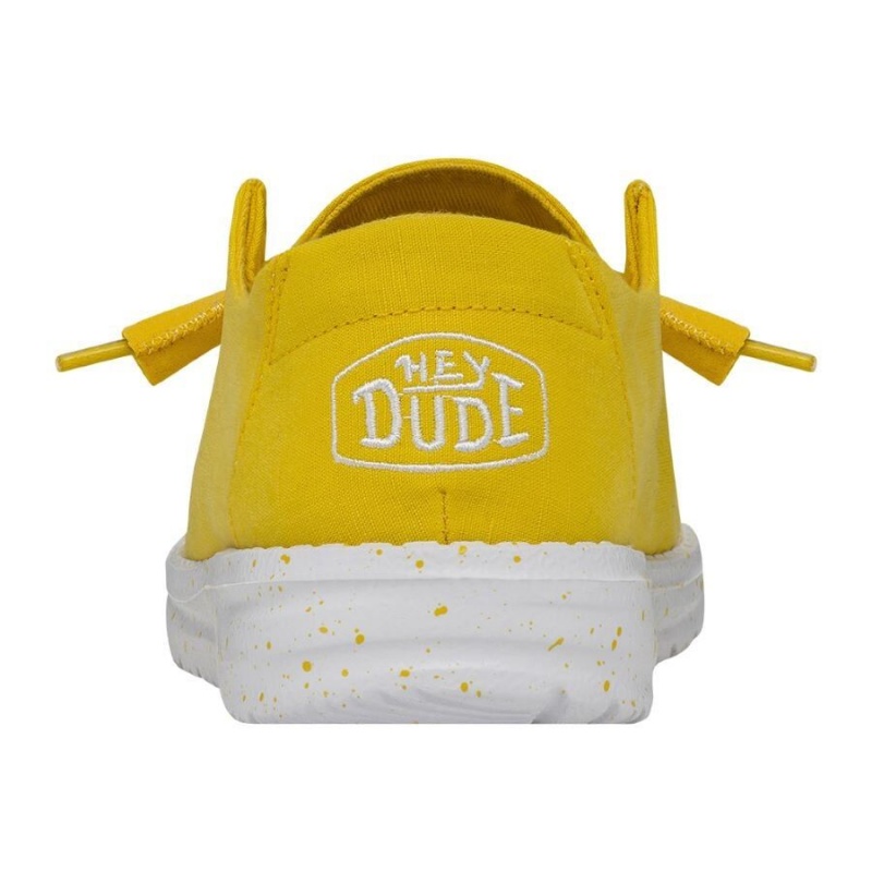 Yellow Hey Dude Wendy Slub Canvas | VDQN37268