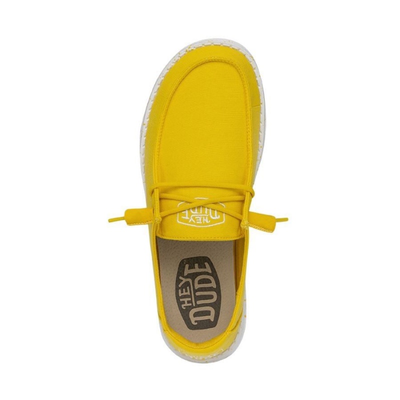 Yellow Hey Dude Wendy Slub Canvas | VDQN37268